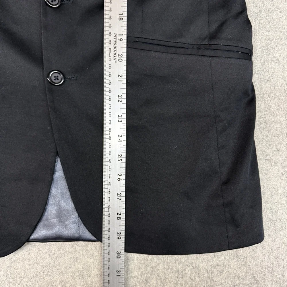 Original Excellence Key Biscayne Blazer 42 Black 2-Button Pinstripe Lining Coat